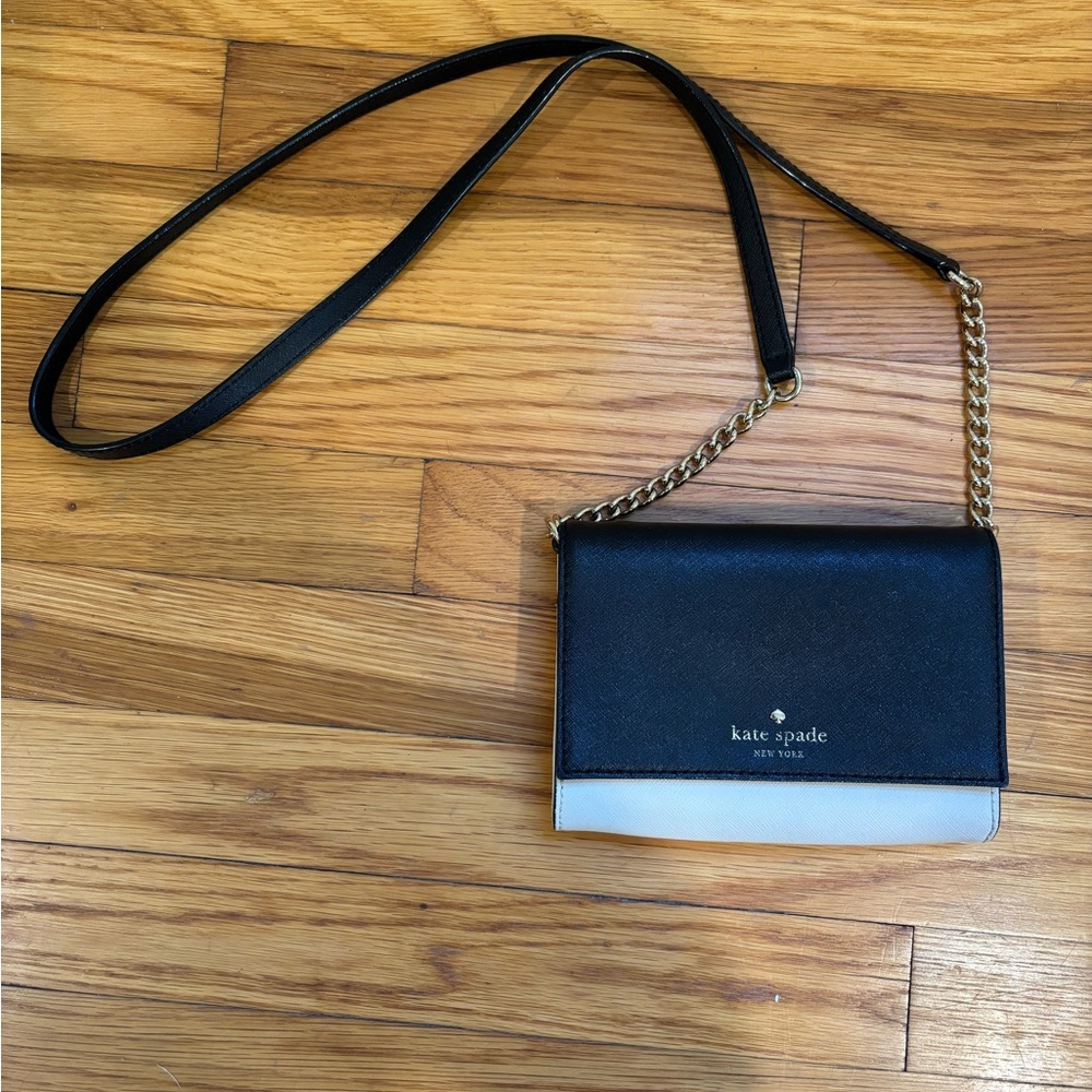 Kate Spade Black and White Crossbody Bag